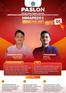 Markolinus Saroro dan Yohannes Pitca Resmi Pimpin HIMAPEDES 2026/2027, Organisasi Desa Sagulubbek Masuki Babak Baru